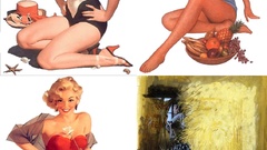 Woman blondes brunettes artwork pinups