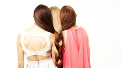 Woman blondes brunettes braids redheads