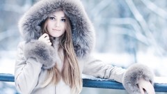 Woman blondes brunettes models