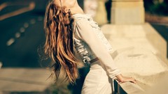 Woman blondes brunettes models