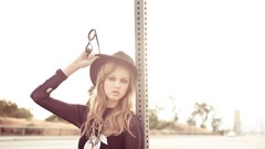 Woman blondes brunettes models