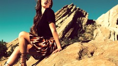 Woman blondes brunettes models