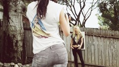 Woman blondes brunettes models