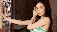 Woman blondes brunettes models