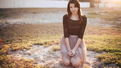 Woman blondes brunettes models