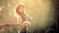 Woman blondes brunettes models