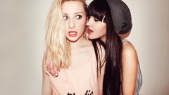 Woman blondes brunettes models