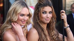 Woman blondes brunettes models adriana lima candice swanepoel