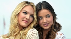 Woman blondes brunettes models miranda kerr candice swanepoel