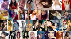 Woman blondes brunettes redheads bikini portraits self shot