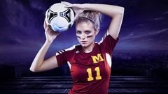 Woman blondes brunettes soccer