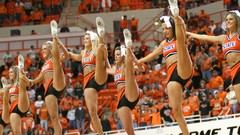 Woman blondes cheerleaders