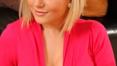 Woman blondes cleavage