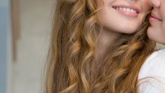 Woman blondes curly hair Met-Art magazine Virginia Sun