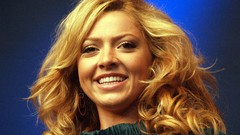 Woman blondes curly hair turkish Hadise