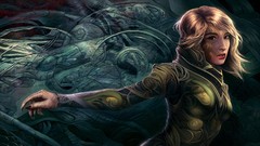 Woman blondes Druid artwork