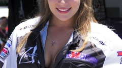 Woman blondes exposed midriff Grid Girls Paddock Girls