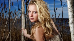 Woman blondes fashion model