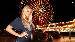 Woman blondes ferris wheels Ashley Bulgari