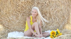 Woman blondes girls in nature