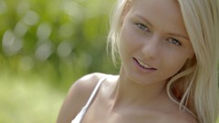 Woman blondes girls in nature X-Art magazine Annely Gerritsen