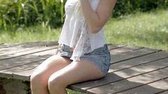 Woman blondes girls in nature X-Art magazine Annely Gerritsen