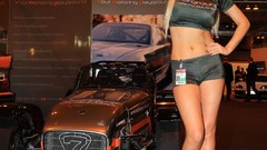 Woman blondes girls with cars