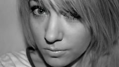Woman blondes grayscale