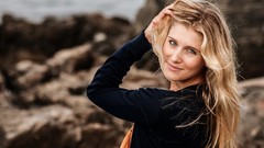 Woman blondes green eyes models