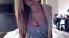 Woman blondes huge boobs