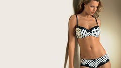 Woman blondes lingerie