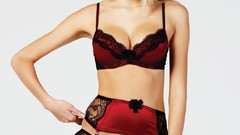 Woman blondes lingerie models