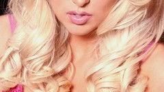 Woman blondes lingerie models boobs Brooke Banx