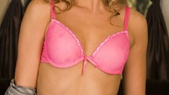 Woman blondes lingerie natural boobs