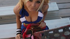 Woman blondes lollipop chainsaw Jessica Nigri