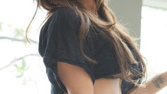 Woman blondes long hair