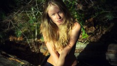 Woman blondes long hair blue eyes models ella Fame Girls Ella 