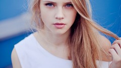 Woman blondes long hair blue eyes neda marcinkonytė