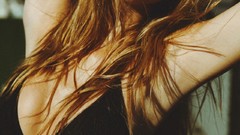 Woman blondes long hair bra alexis ren