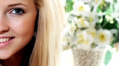 Woman blondes long hair Emilie Voe Nereng