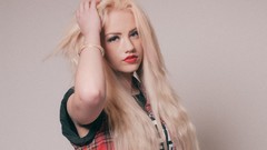 Woman blondes long hair models