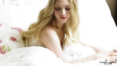 Woman blondes long hair models amanda seyfried necklaces