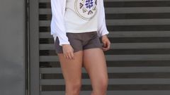 Woman blondes long legs alyson michalka high heels