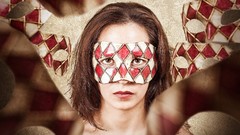 Woman blondes masks brunettes Venetian masks