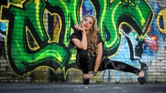 Woman blondes models