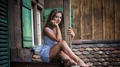 Woman blondes models