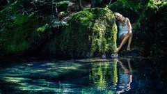 Woman blondes models