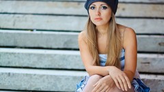 Woman blondes models