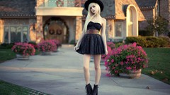 Woman blondes models