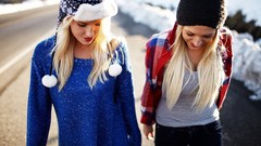 Woman blondes models